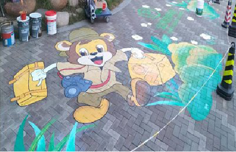 扶沟夏季画地面彩绘会遇到的问题