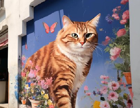  扶沟自己绘制有个性的手绘墙