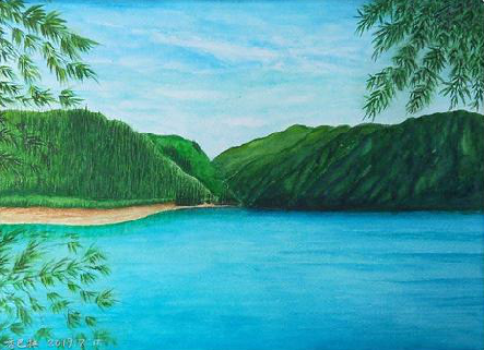  扶沟在墙绘中，如何绘画绿水青山？