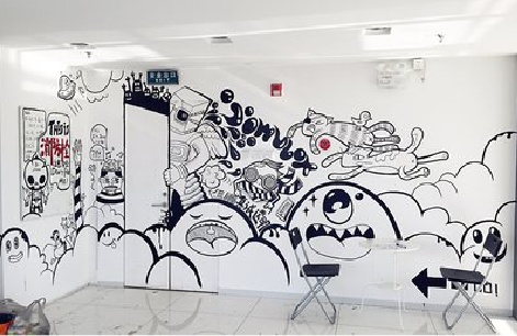  扶沟手绘墙并非传统涂鸦。